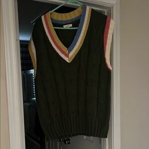 Colorful V-Neck Sweater Vest